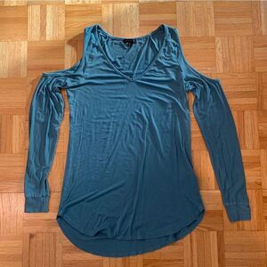Dynamite Green Cold Shoulder Long Sleeve Top Size XS